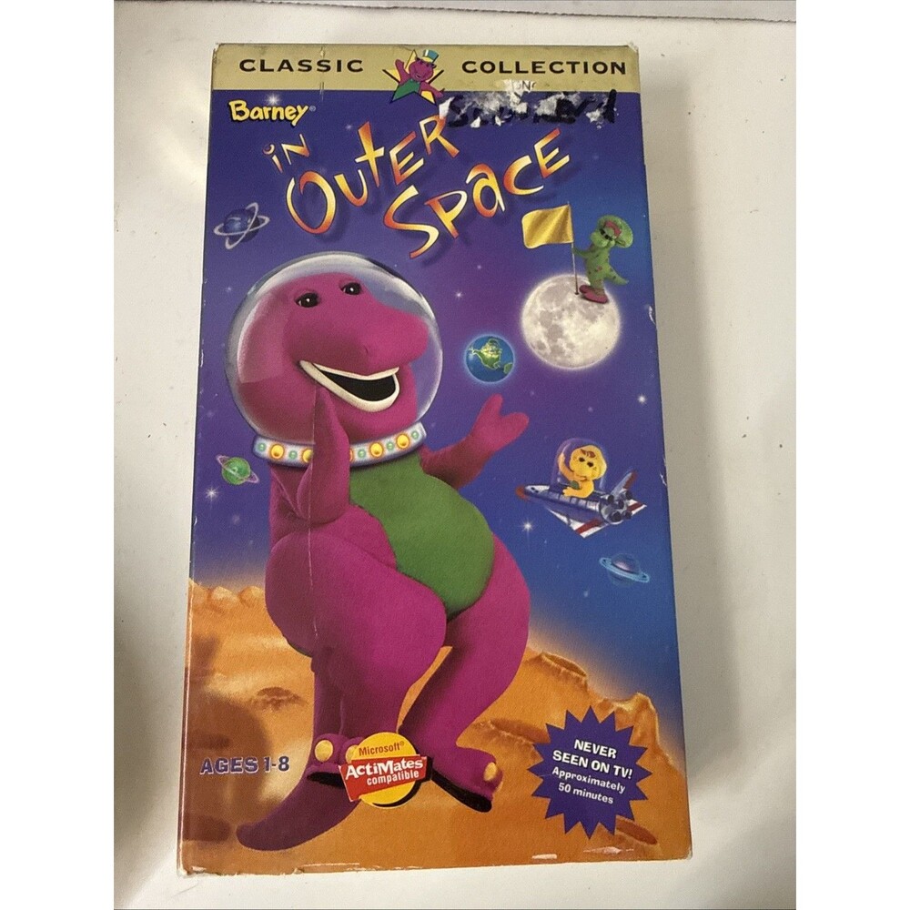 Barney in Outer Space VHS Tape 1998 Classic Collection Lyrik Studio Kids Movie